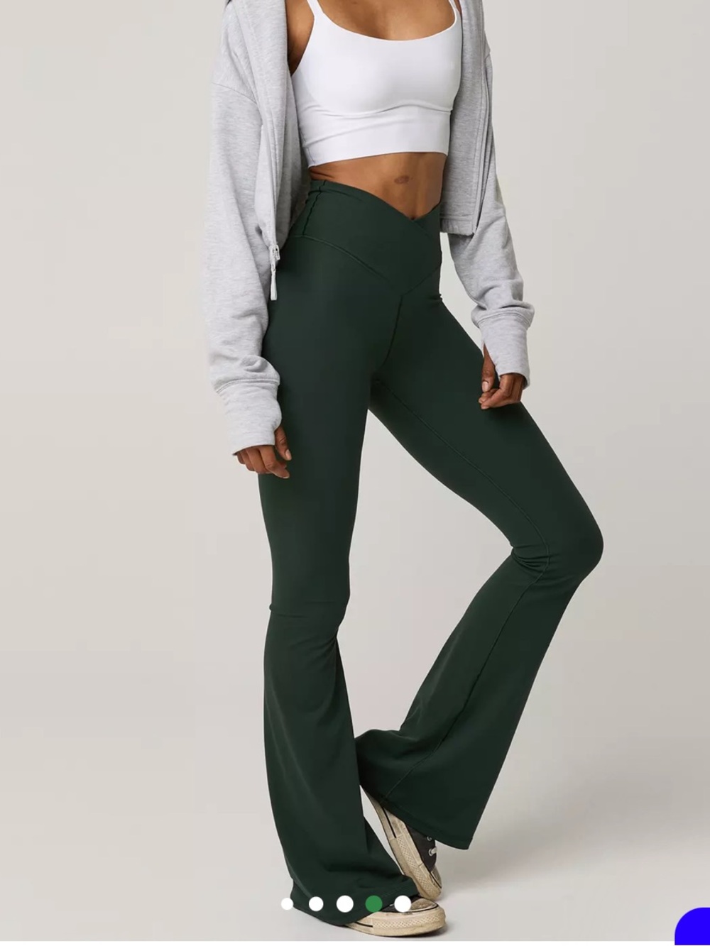 OFFLINE By Aerie Real Me High Waisted Crossover Flare Legging size small - Picture 2 of 8